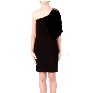 Michael Kors jeweled one shoulder little black dress